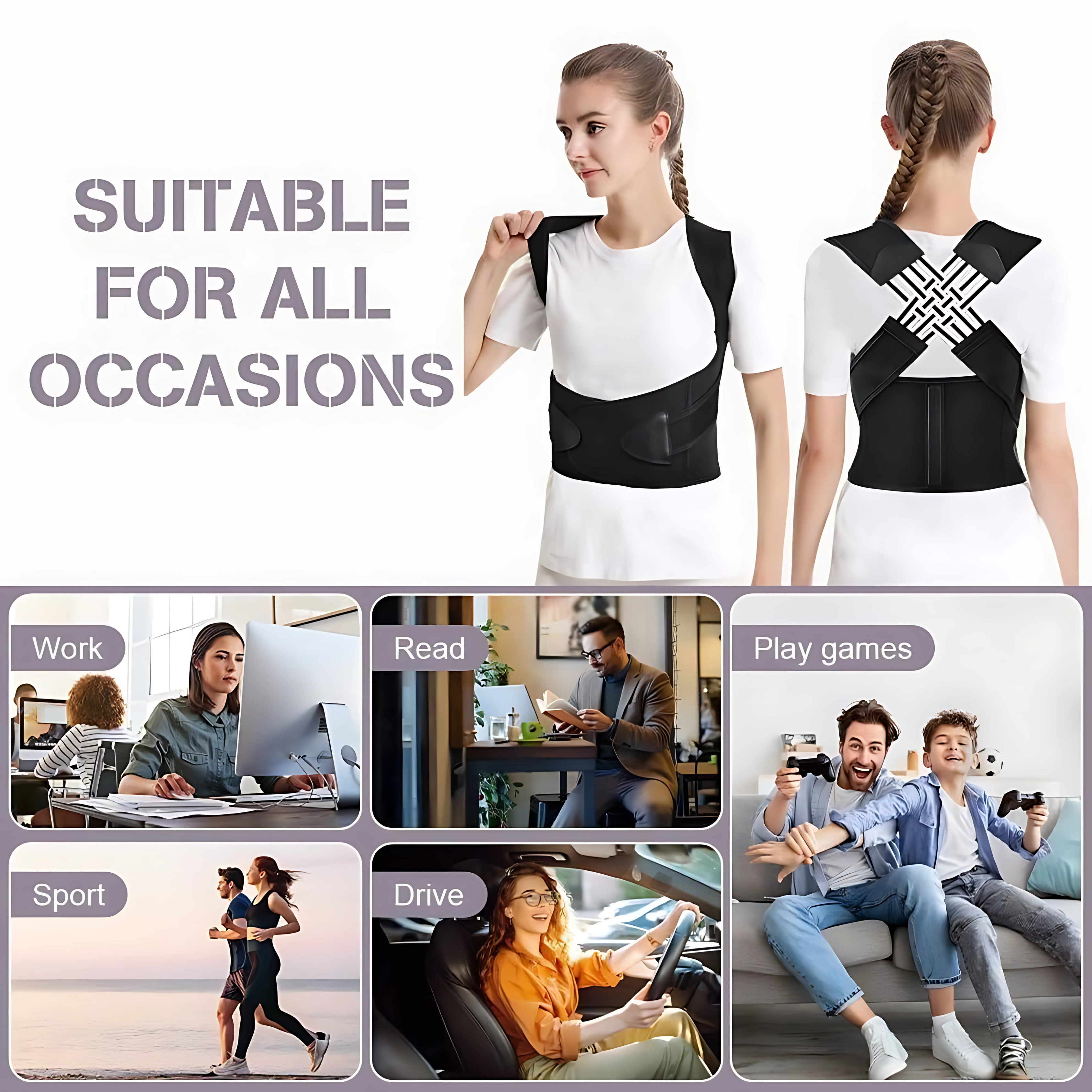 Adjustable Back Posture Corrector Belt